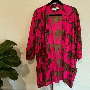 Pink and Cheetah Kimono